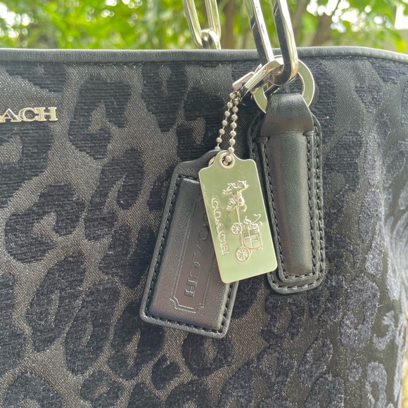 Coach Maddison Chenille Black Tote - Picture 5 of 8